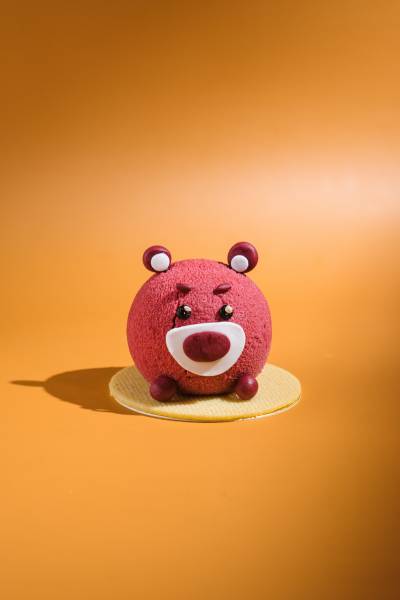 3D Bear Chocolate Raspberry