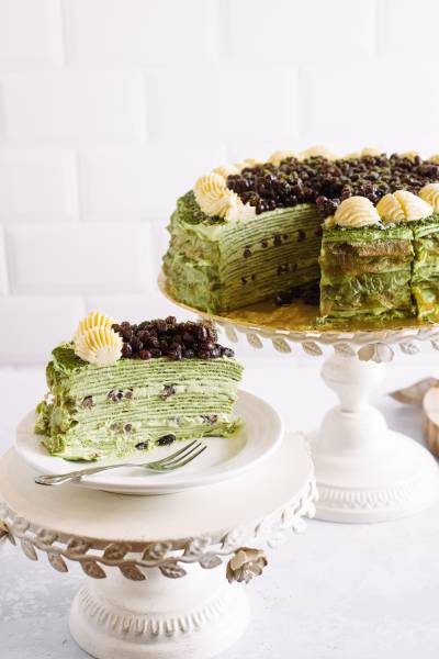 Matcha Red Bean Crepe