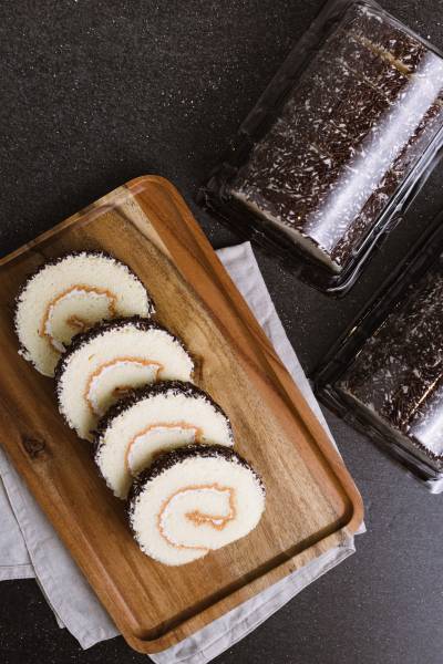 Chocolate Rice Swiss Roll
