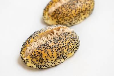 Black Sesame Chocolate Cream Bun